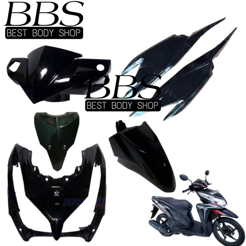 Cover Body Halus Honda Vario Techno 125 FI | Bodi Halus Vario Techno 125 FI Warna Hitam/ Putih/Merah