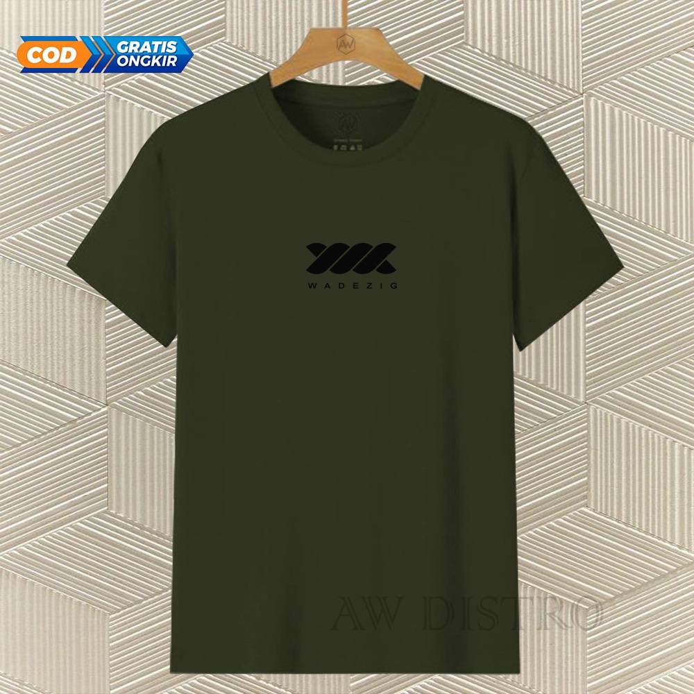 COD Baju Kaos Distro Wdg Text Hitam Premium Quality Lengan Pendek