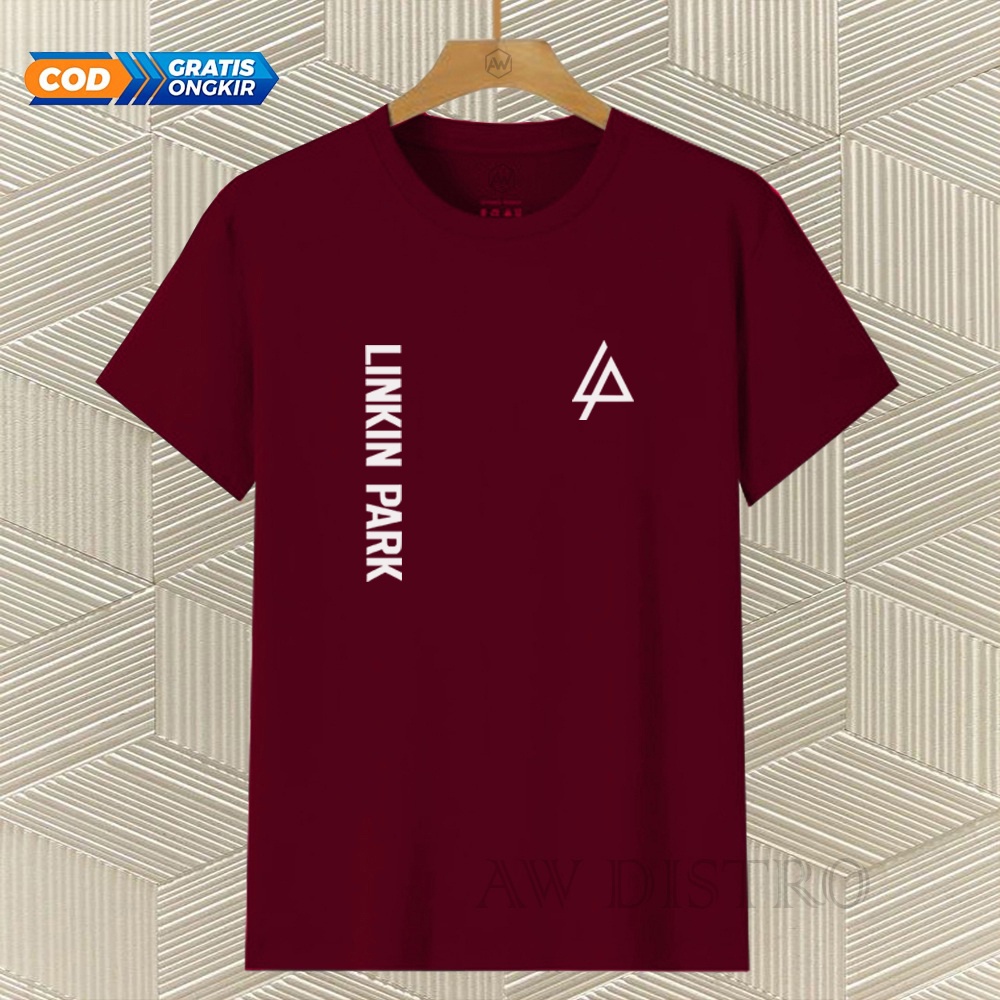 COD Baju Kaos Distro lp kirka Text Putih Premium Quality Lengan Pendek