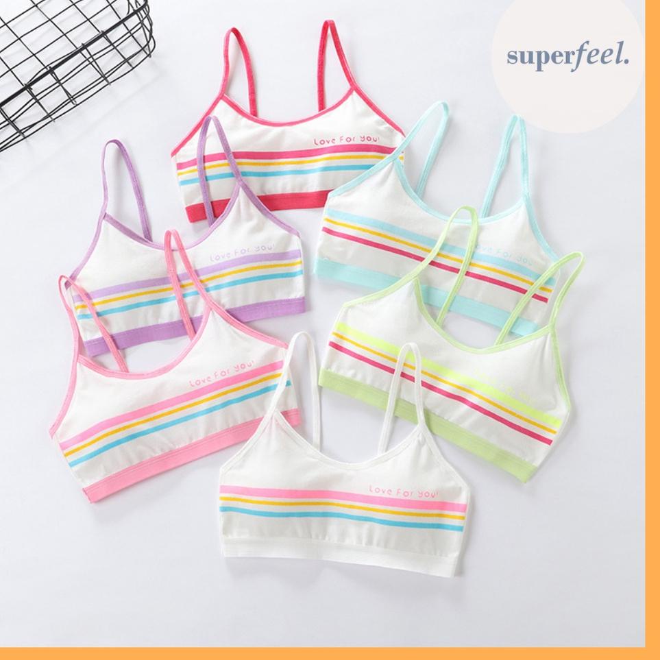Terbaru 3.3 SFL KATUN MURNI MINI SET ANAK PEREMPUAN BH MINISET BRA CUP BUSA LEPAS PASANG REMAJA 8-15