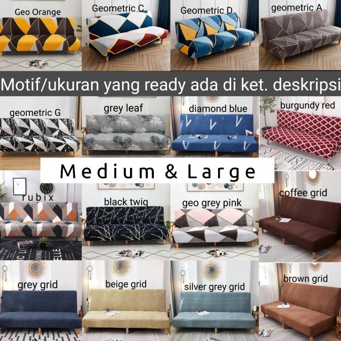 Cover/Sarung Sofa Bed Import Kain Penutup/Pembungkus Sofa Bed Stretch