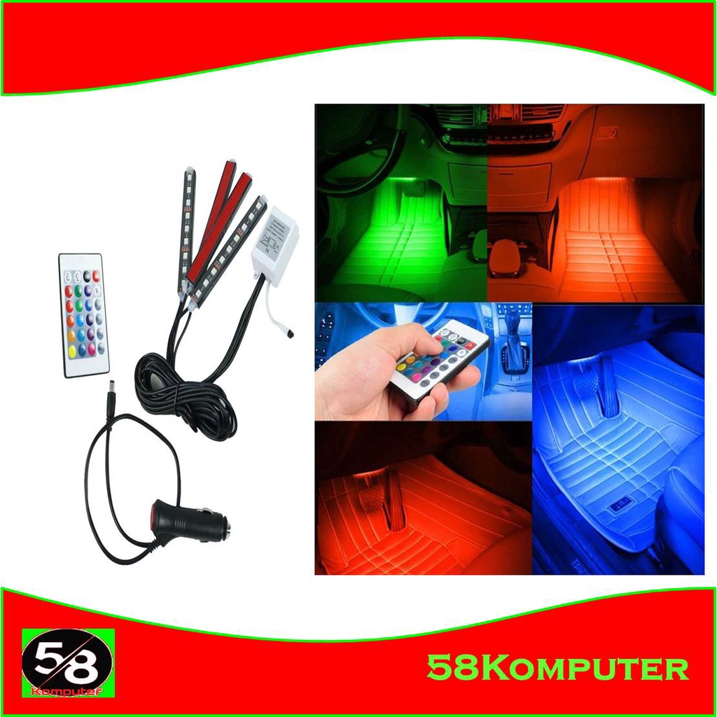 Lampu LED Strip Car Interior Light 5050 RGB dan Remot Kontrol