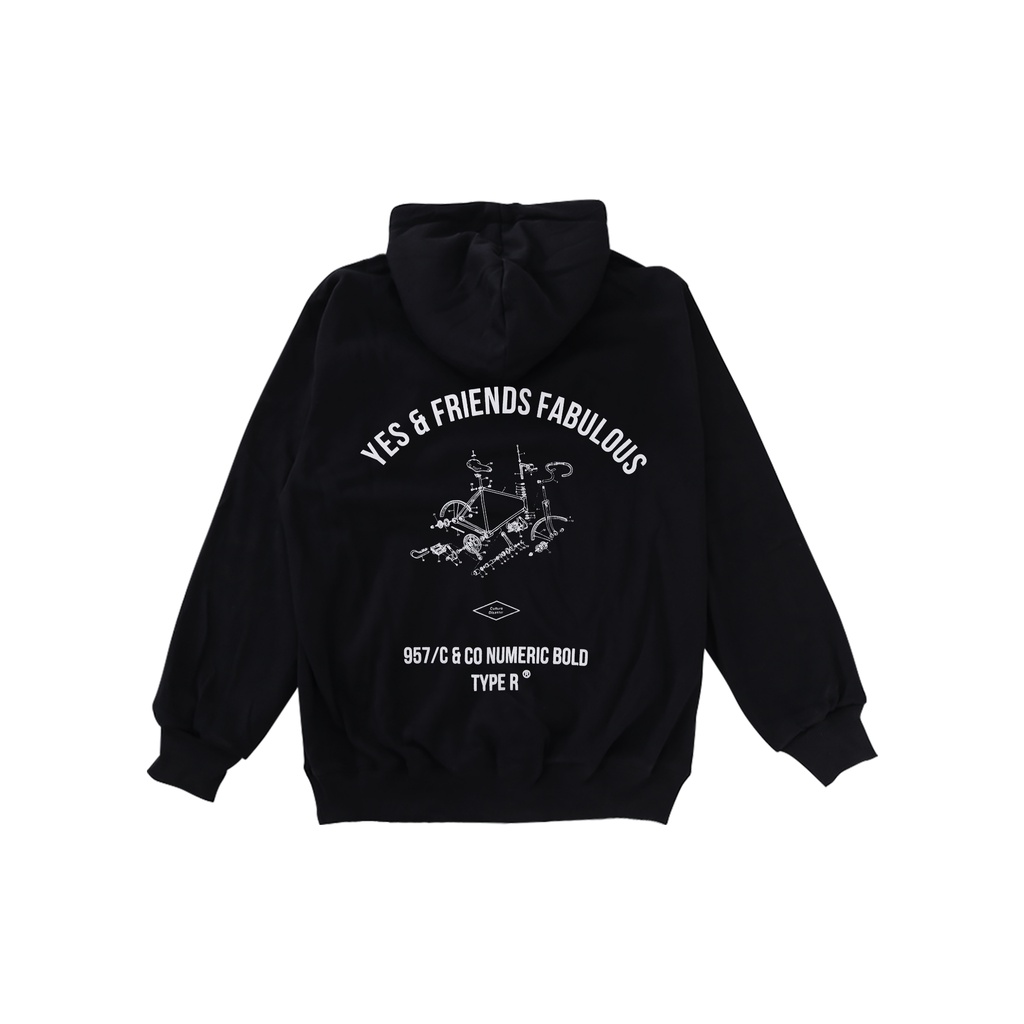 Yesterday – Jaket Hoodie Zipper Distro Pria Wanita Kece Tebal Sweater Premium Original Hitam Frame