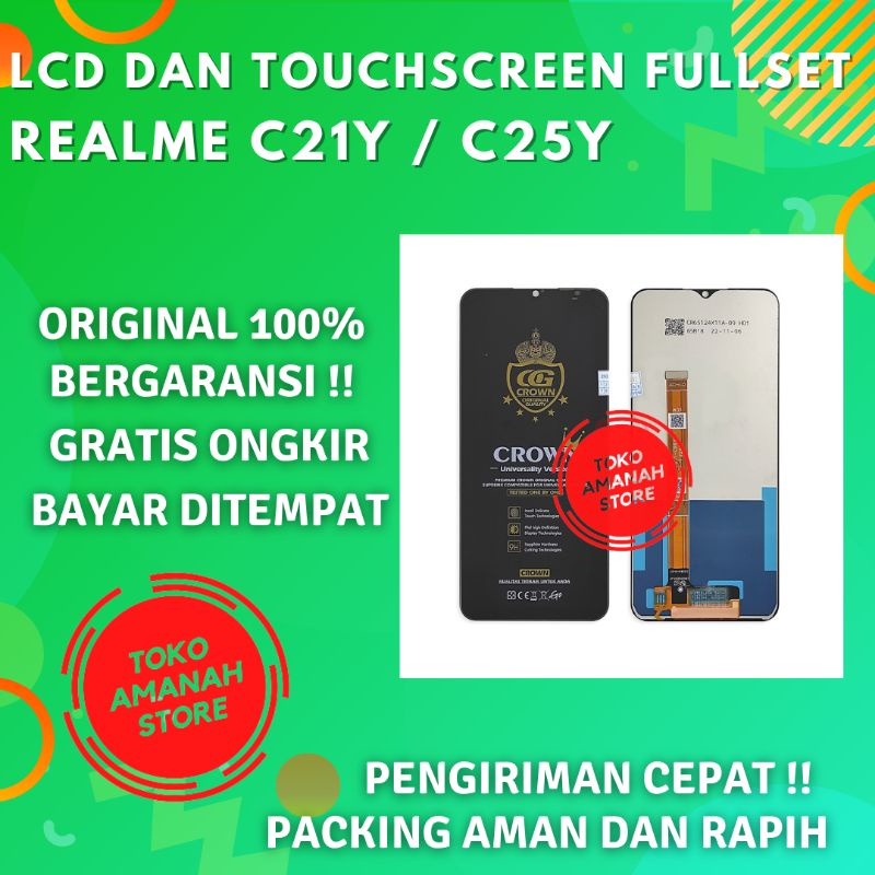 Lcd Original Realme C21Y - C 21Y - C21 Y Fullset Layar Touchscreen Ori