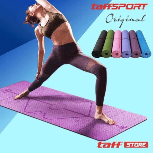Karpet Pilates Matras Yoga Mat Anti Slip Olahraga Senam Lantai Meditasi Gym - Papan Alas Materas Wor