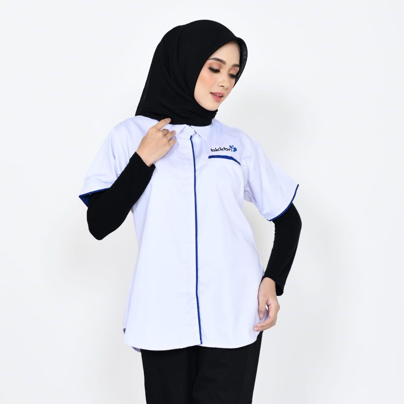 Baju Kerja Wanita/Baju Kerja BKKBN/Baju Kerja Wanita Pria BKKBN/Seragam BKKBN Lengan Panjang/Baju Kerja PDL BKKBN Panjang Pendek