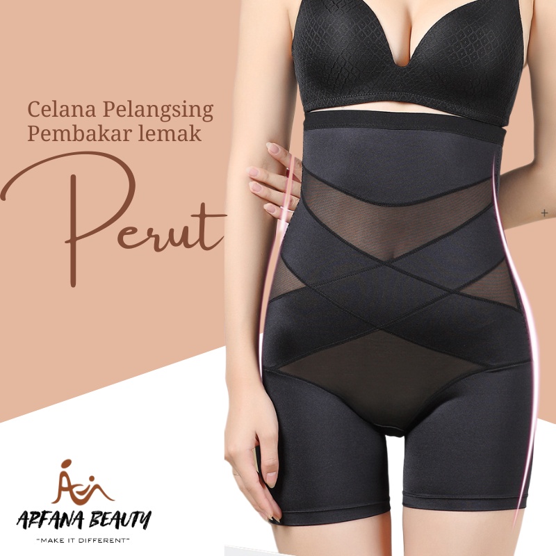 Korset Pelangsing Perut Buncit Celana Dalam Korset Wanita Slim Pakaian Dalam Korset Celana Jumbo Pengecil Pinggang Pinggul Pengencang Pantat Celana Pendek Pants Bodysuit Pembentuk Tubuh Pants X Premium