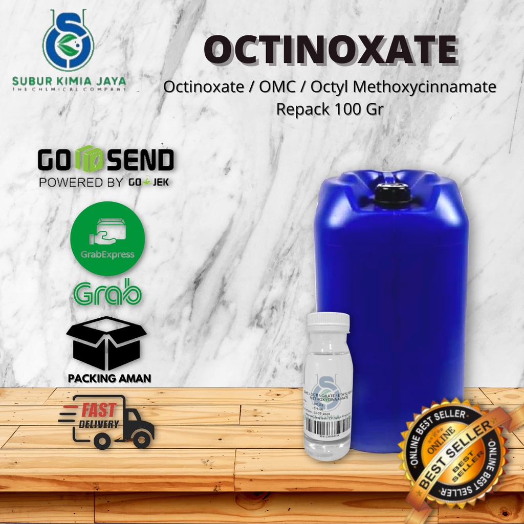 

Octinoxate / OMC / Octyl Methoxycinnamate / Anti UV B 100 Gr Premium