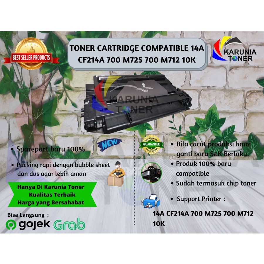 TONER CARTRIDGE COMPATIBLE P-SERIES 14A CF214A 700 M725 700 M712 10K