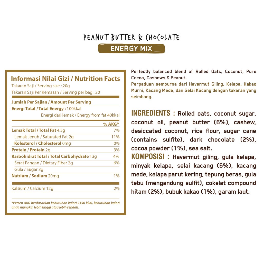 Granola Creations - Peanut Butter &amp; Chocolate 200g