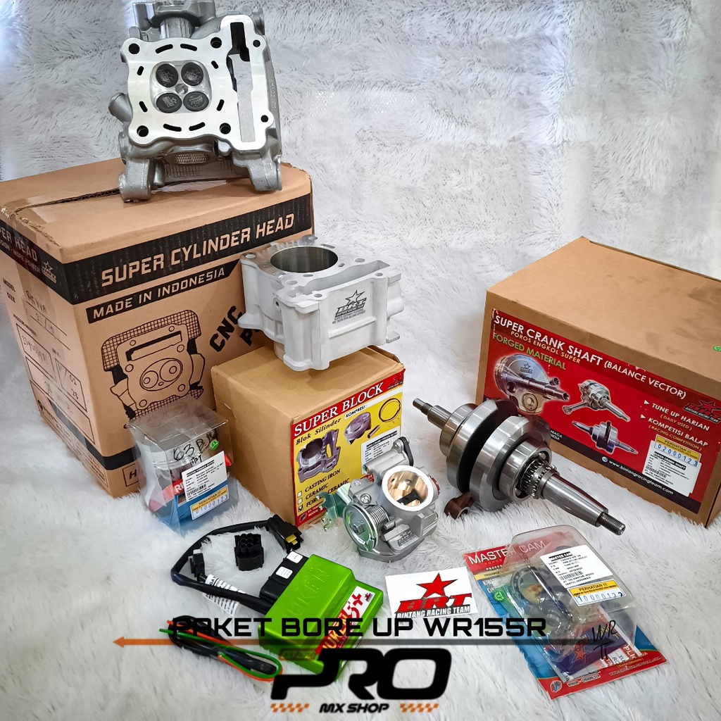 PAKET BORE UP YAMAHA WR155 FULL BRT 63MM PAKET BRT FOT YAMAHA WR155 FULL ORIGINAL