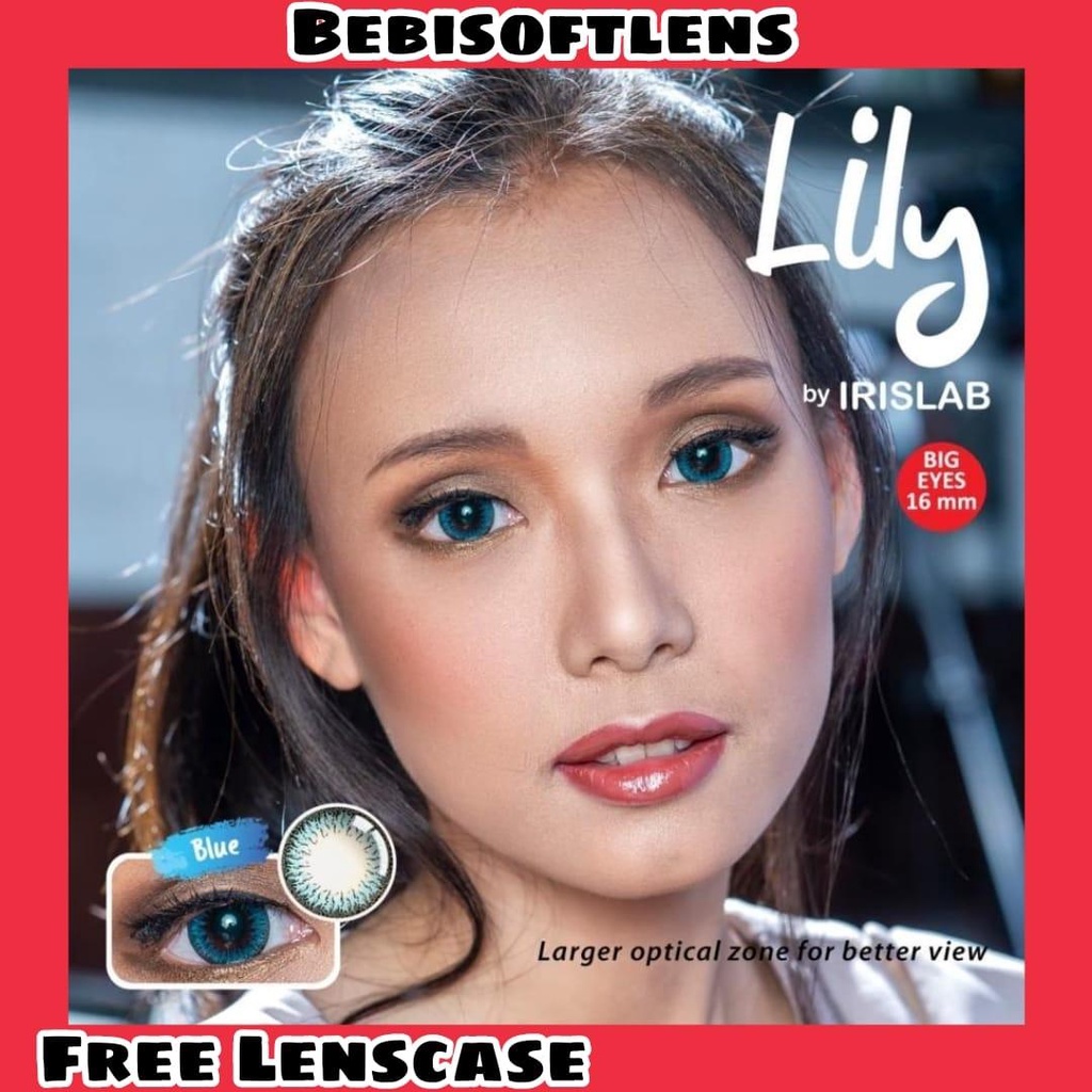 Softlens Lily by IrisLab BIG EYES DIA 16.00mm NORMAL MINUS BLACK GREY BROWN BLUE (-0.50 s/d -3.00) Lensa Kontak