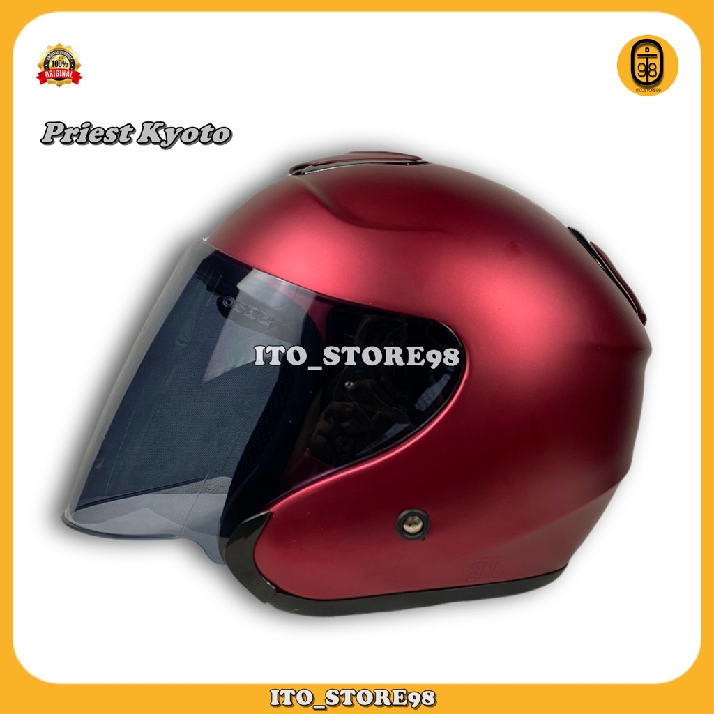 Helm Sepeda Motor Half Face Tipe Dyr Osaka / Kyt Kyoto / West Najima Helem Original Priest Untuk Pri