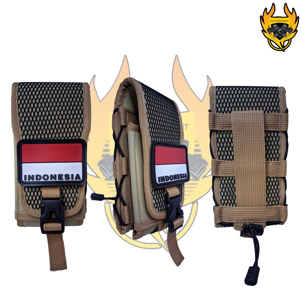 sarung Hp Pinggang Tactical Logo Bendera Indonesia