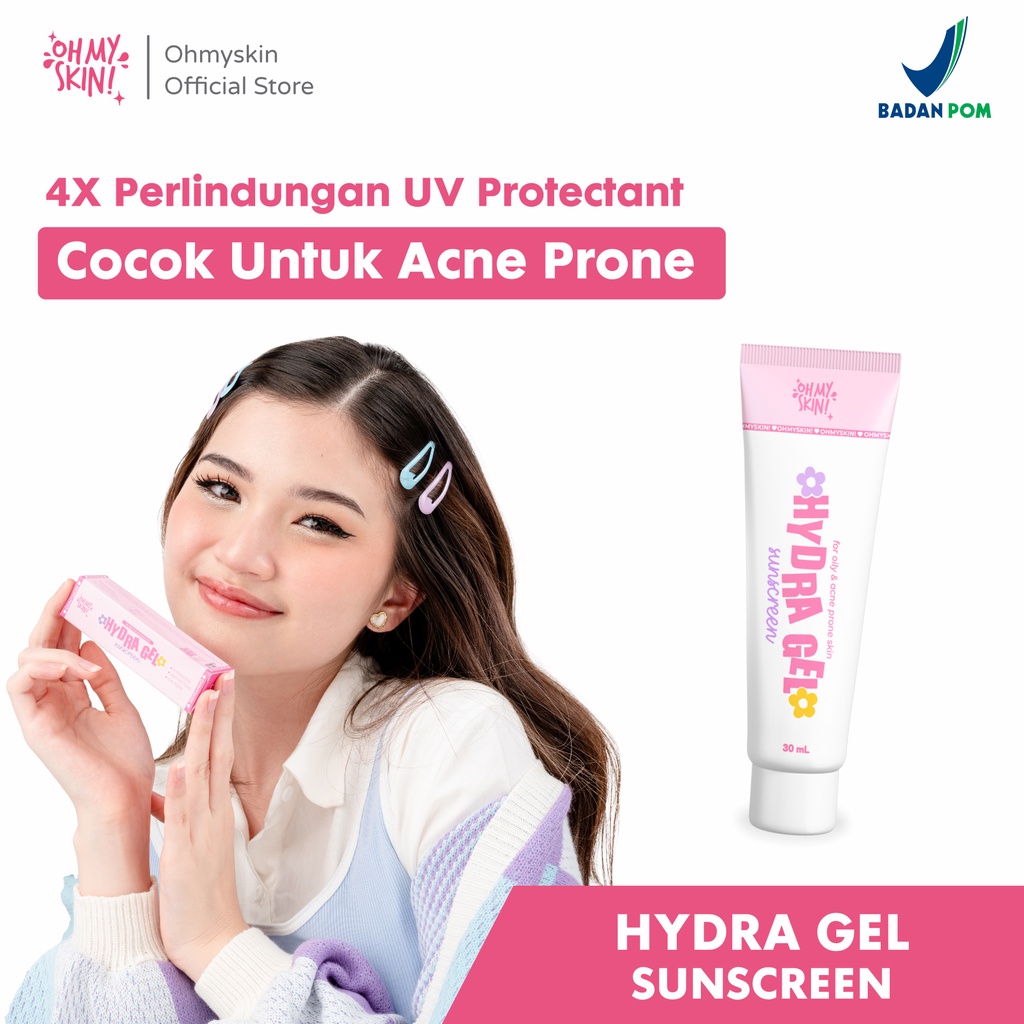 OHMYSKIN HYDRA GEL Sunscreen / sunscreen untuk kulit jerawat