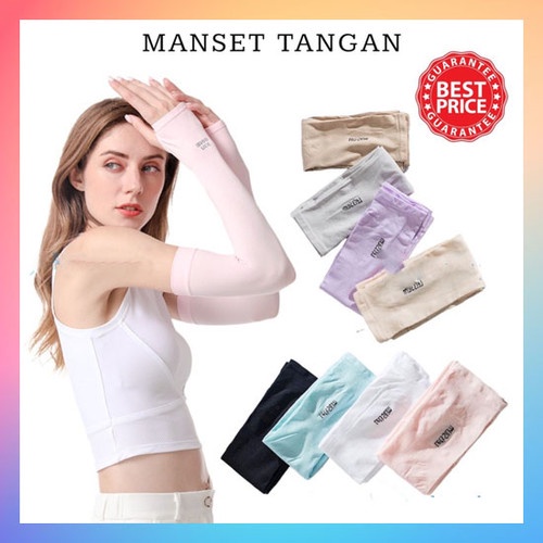 MANSET TANGAN ANTI UV / MANSET LENGAN PANJANG / HANDSOCK POLOS MANSET WANITA PRIA / MANSET JEMPOL POLOS / SARUNG LENGAN MUSLIM / ARM SLEEVE HANDSOCK