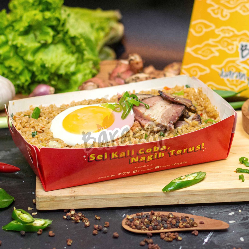 

BARASAP Rice Box Sei Sapi Nasi Goreng Sei Sapi + Telur