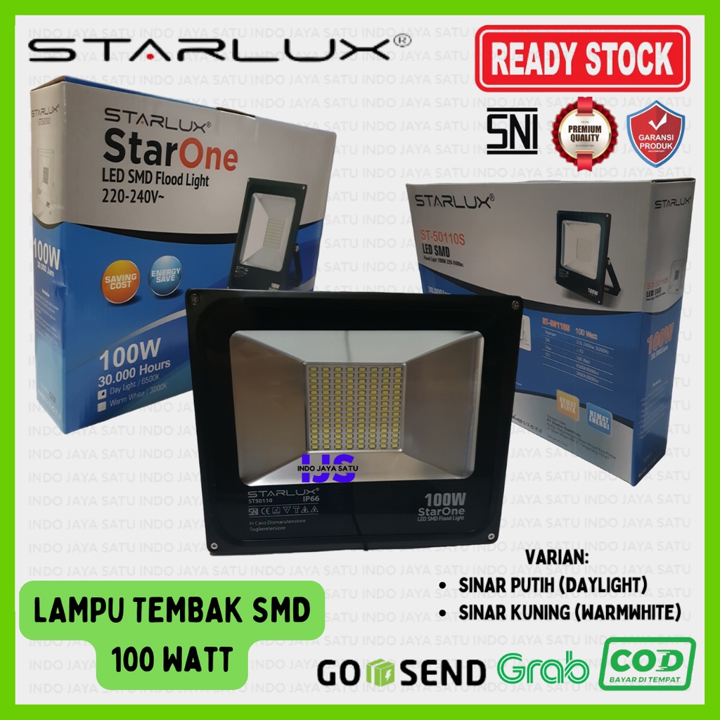 STARLUX STARONE Lampu Tembak 100 WATT Lampu Sorot LED 100W LED Flood Light 100 W