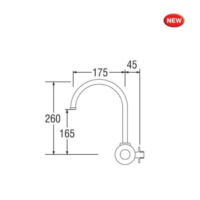 san ei A28JC ORIGINAL kran tembok cuci piring model angsa