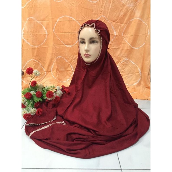 Mukena Rayon Polos Lajuran