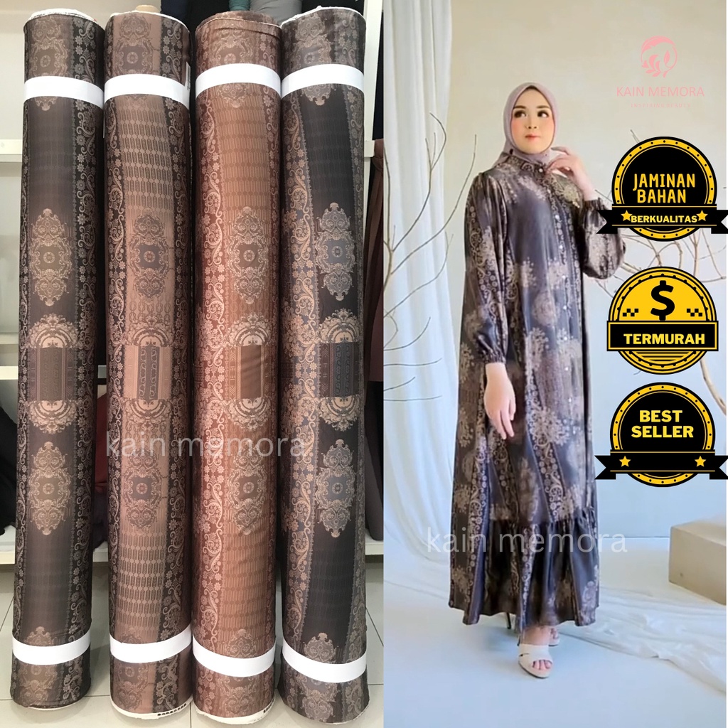 Kain Memoradior Silk Motif Mengkilap Premium Berbagai Warna Bahan Lembut dan Jatuh Lebar 150 cm Vol 4 Best Price