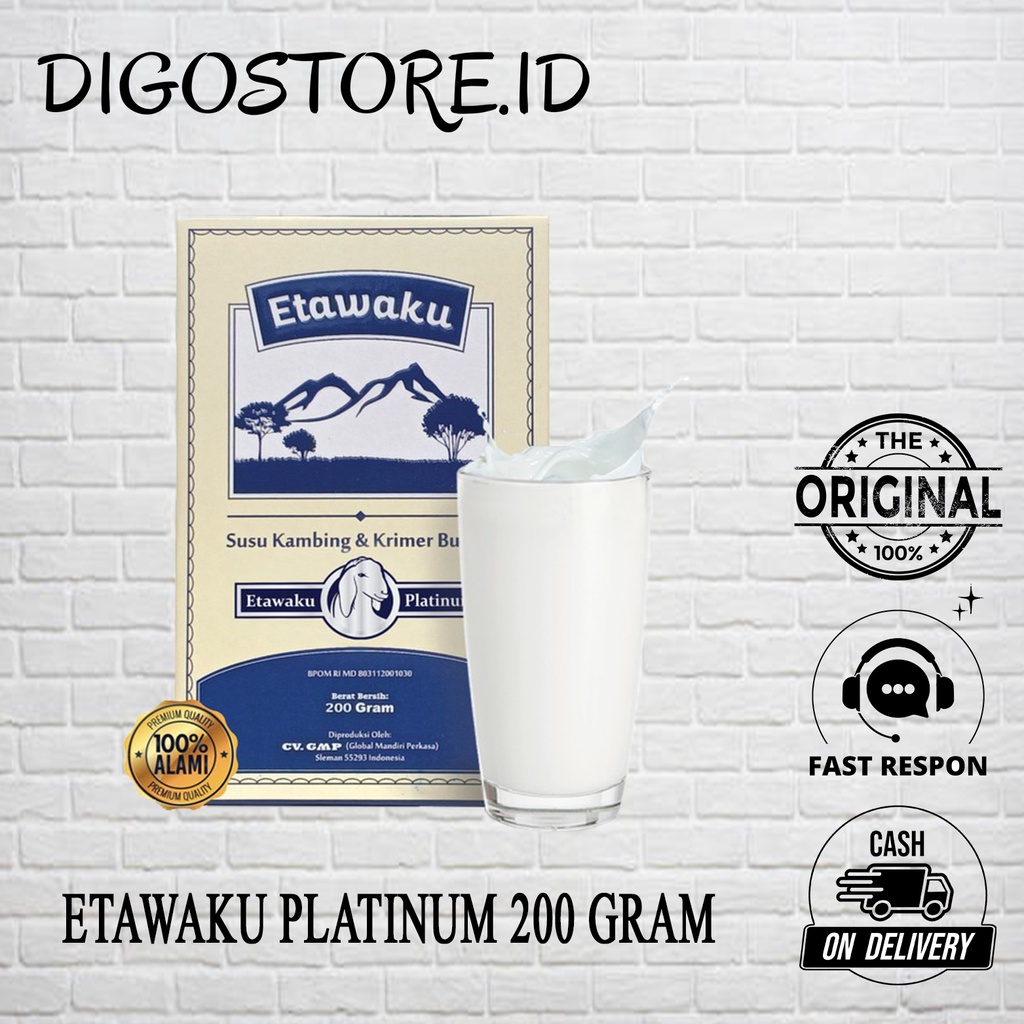 

Etawaku Platinum Susu Kambing Etawa & Krimer Bubuk 200 Gram