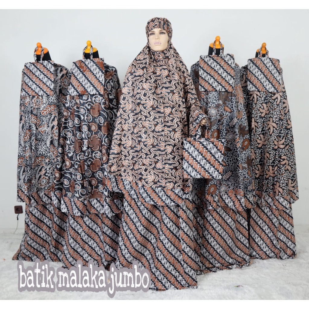 Mukena batik malaka jumbo premium - mukena dewasa jumbo Grosir