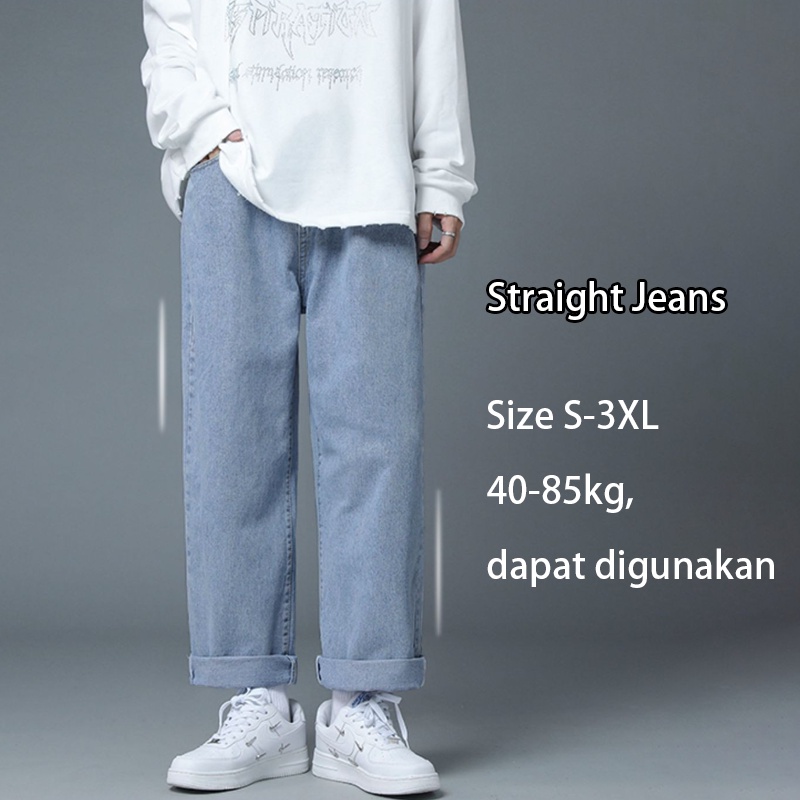 Celana jeans pria korean style celana panjang pria celana baggy jeans pria loose jeans celana longgar Oversize Pria dewasa celana kulot pria wide leg pants celana panjang laki laki celana panjang pria cowok jeans celana hitam