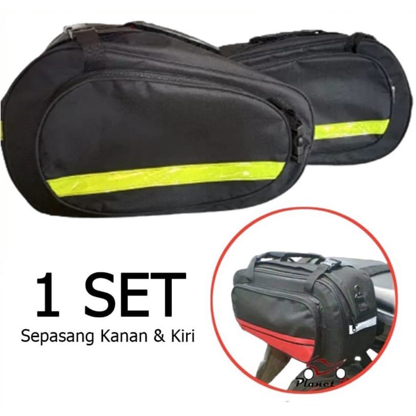 Tas motor samping sepasang kanan kiri Tas touring Side Bag Motor