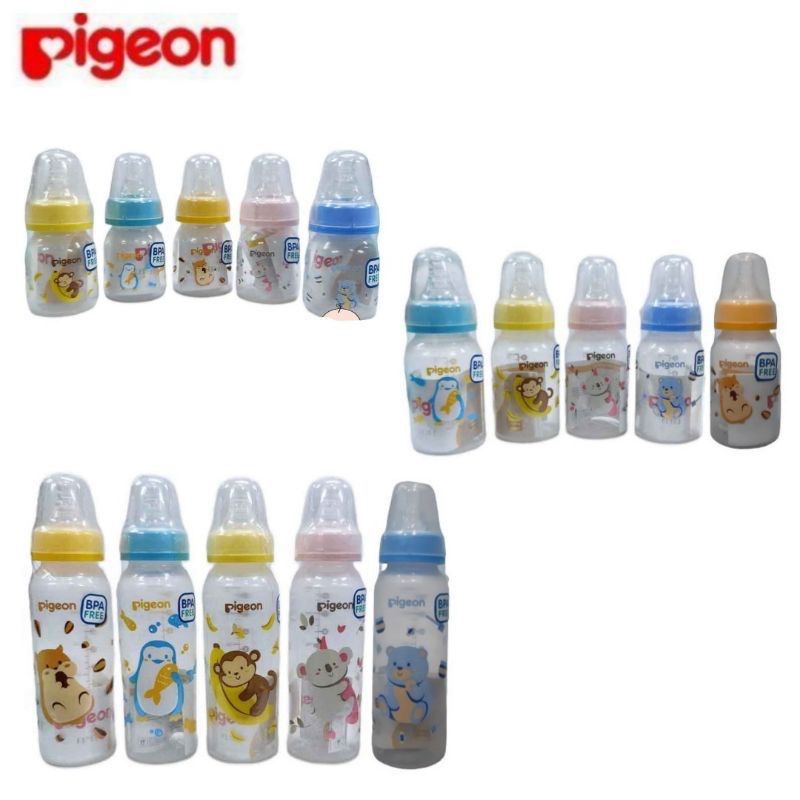 PIGEON Botol Susu Bayi Bottle Standard New Born Peristaltic Nipple PP RP 50ml 120ml 240ml Anti Sedak Kolik Non Regulator Silicone Dot Silikon Perlengkapan Baru Lahir Peralatan Makan Minum MPASI Baby Newborn Bunbunbabyshop