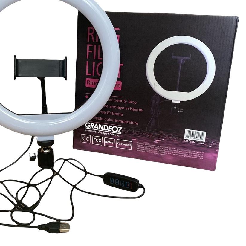 Discount⚡️⚡️-SET PAKET RING LIGHT 26CM + STAND BESAR RINGLIGHT 26 CM LAMPU SELFIE HP SMARTPHONE LIVE