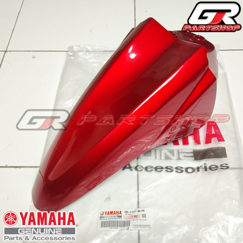 spakbor depan mio smile 28D merah maroon ori ygp original yamaha fender slebor spackbor merah tua maron marun