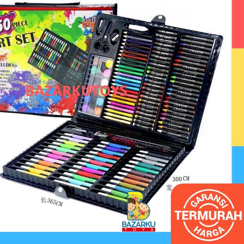 

PROMO⚡️-Art Set Crayon Set 150 pcs Krayon Set Pensil Warna Painting Set Painting Kit Set Mewarnai Alat Menggambar