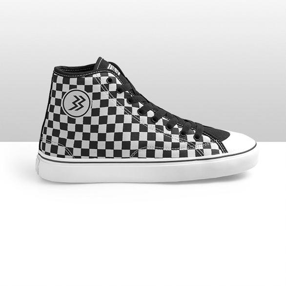 Geoff Max Official - Timeless HI Checkerboard Black | Sepatu Pria | Sepatu Wanita | Sepatu Unisex