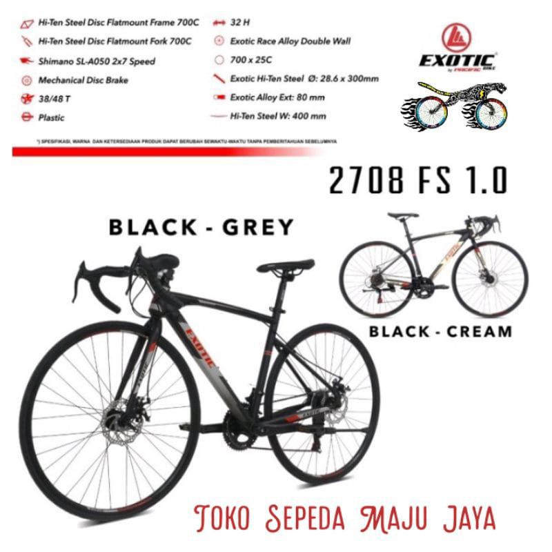 sepeda balap road bike 700 merk EXOTIC ET-2708 FS 1.0 700c roadbike