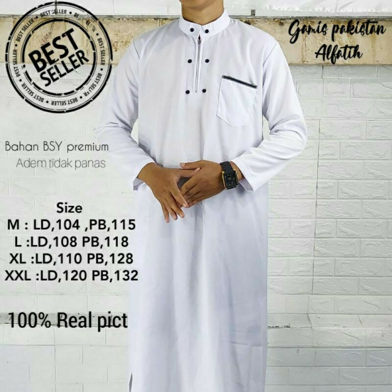 (READY COD✓)Jubah pria/Gamis pria dewasa Al haromain size M L XL XXL