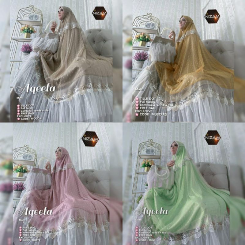 MUKENA DEWASA AQEELA BY NIZAM (free tas)