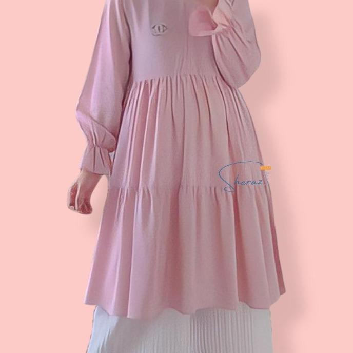 Tunik Putih Polos Oversize Jumbo Ld 120 130 140 SORAYA S M L XL XXL
