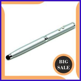 

TaffLED 4 in 1 Senter Laser Pointer Pen Stylus Silver perkakas 29M4R23