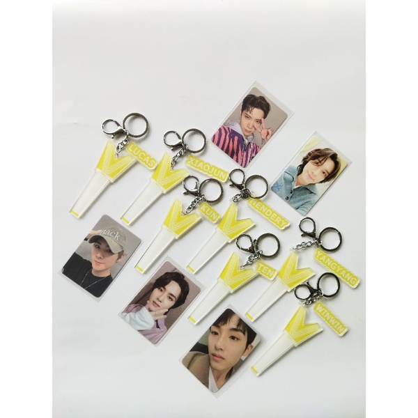 WAYV ACRYLIC KEYRING LIGHTSTICK NAMA KUN TEN WINWIN HENDERY LUCAS XIAOJUN YANGYANG