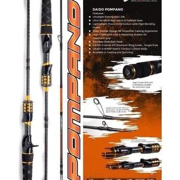 Joran Pancing Ultralight DAIDO POMPANO 602 UL BC dan Spining Carbon