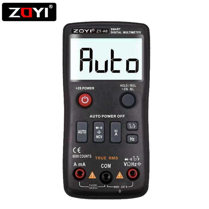 Terlaris Zoyi Zt-A6 Pengukur Arus Listrik Digital Multitester Ac Dc 1Mf Ncv