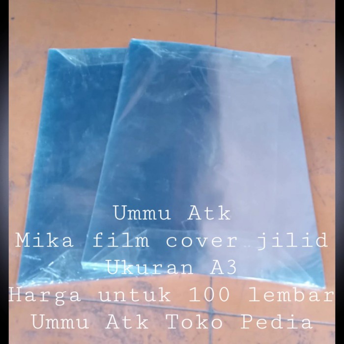 

Terlaris Plastik Mika Cover Jilid Bufalo Ukuran A3 Isi Untuk 100 Lembar