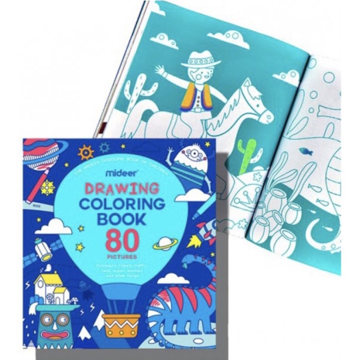 

DN40- Mideer Drawing Colouring Activity Book Buku Aktivitas Mewarnai Anak - Biru KODE 212