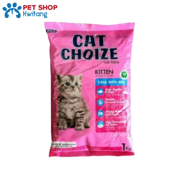 Terlaris Nuji Cat Choize Kitten 1 Kilo Ripack Makan Kucing