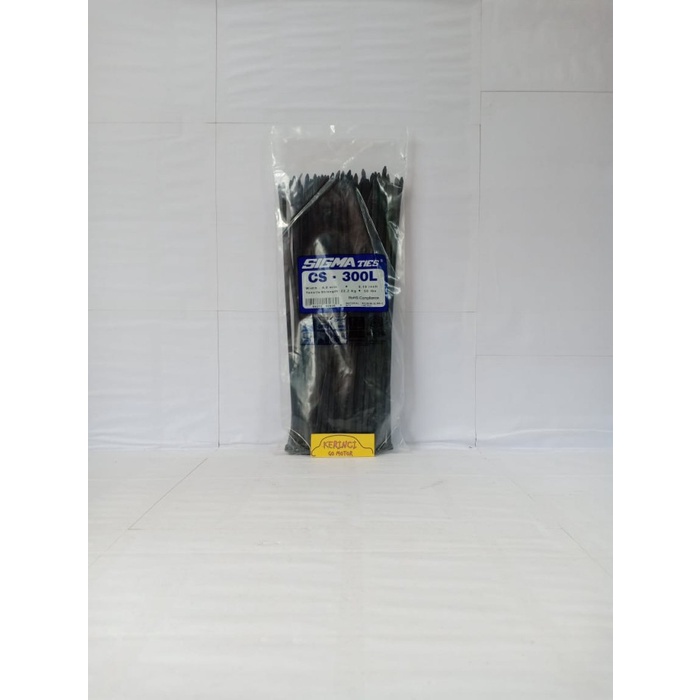 

Terlaris Cord Kabel Ties Sigma Cs 300L Lebar Hitam 30Cm 1 Pack - Kabel Tis Insulok