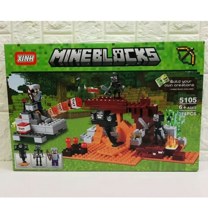 Must Have Blok Lego Mini Mine Craft Minicraf Minecraft My World 18004 The Wither Terlaris