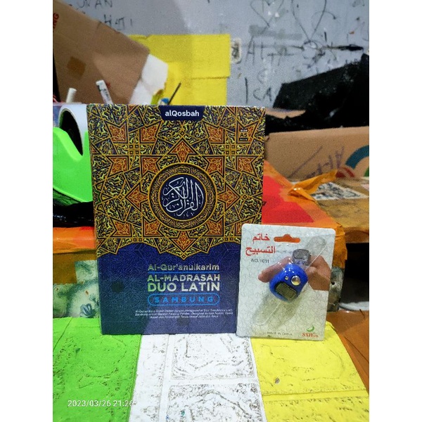 Mushaf Al Qur'an Super Mudah Al Madrasah Duo Latin Sambung Ukuran A5 Sedang Dilengkapi Tajwid Warna 