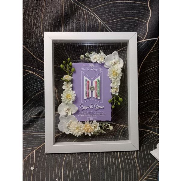 Mahar BTS ARMY Akrilik Anggrek transparan ukuran 30x40 cm