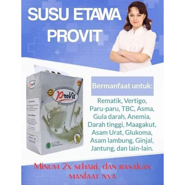 

PROVIT SUSU KAMBING ETAWA 1box 50 sachet